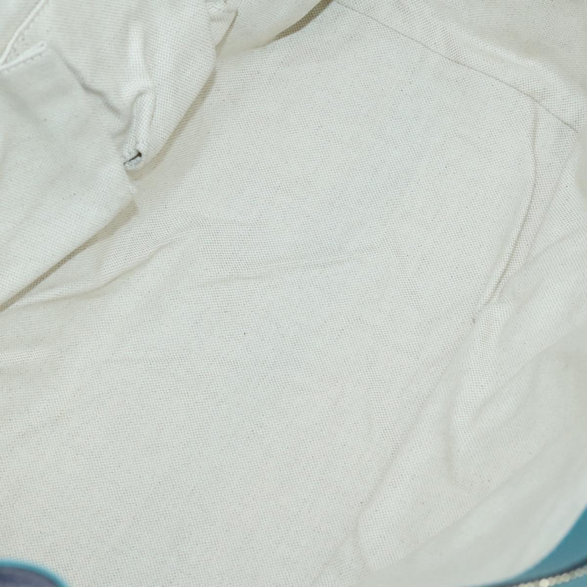 GUCCI Tote Bag Leather Blue Gold 354397 Auth ar13812