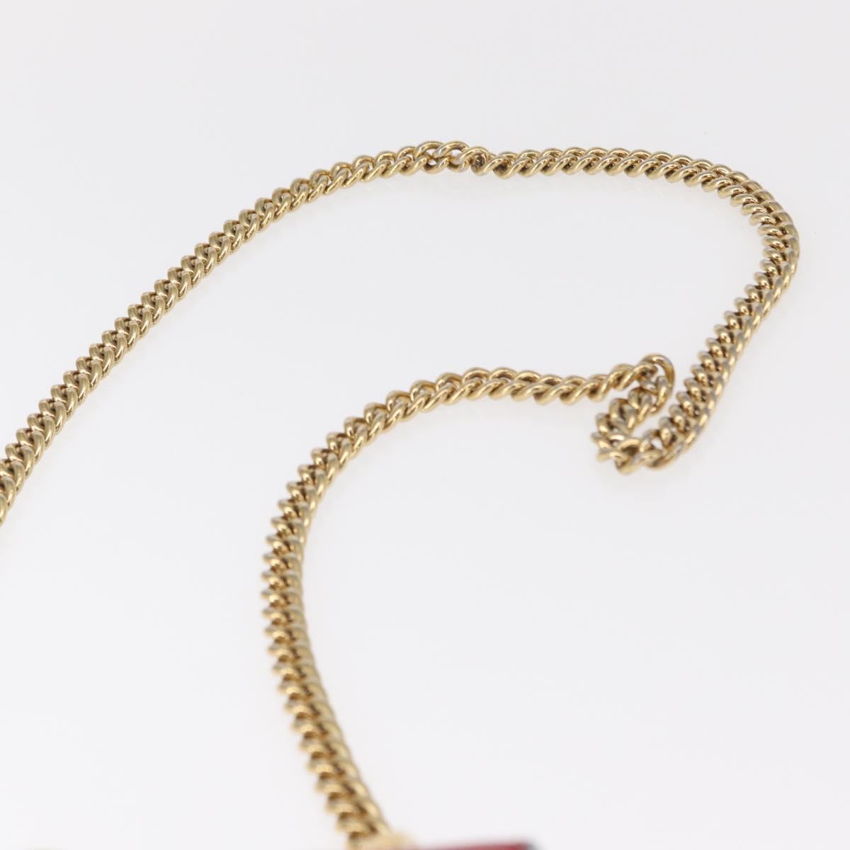 GUCCI Sylvie Sherry Line Chain Shoulder Bag Leather Red Gold 431666 Auth ar13813