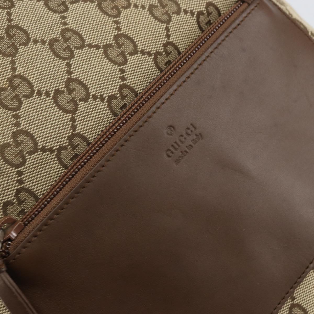 GUCCI GG Canvas Tote Bag Beige Silver 019 0402 Auth ar13814