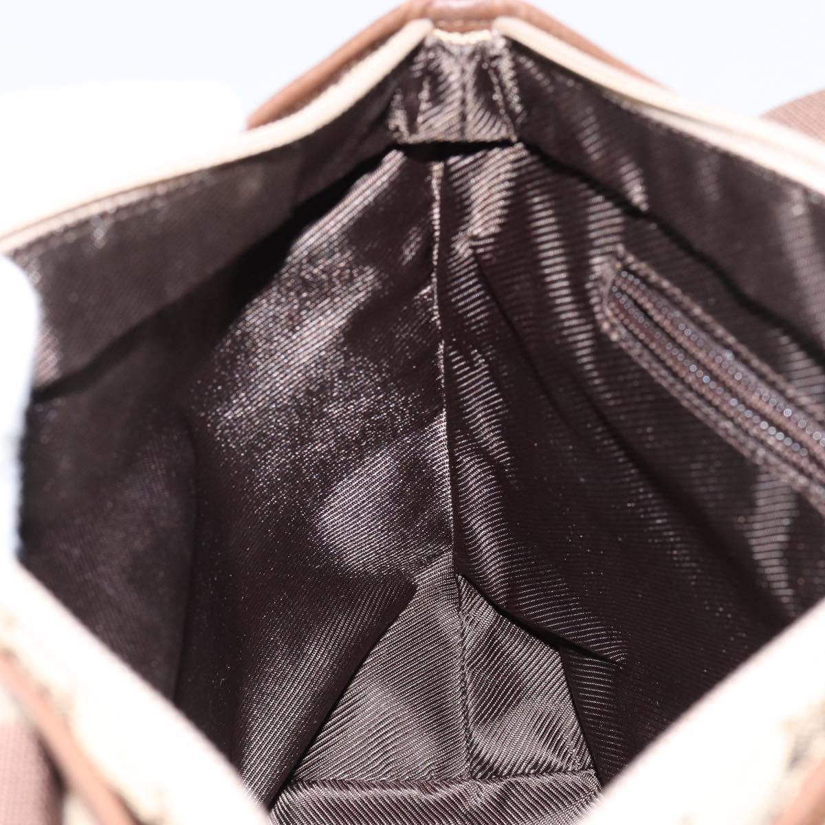 GUCCI GG Canvas Tote Bag Beige Silver 019 0402 Auth ar13814