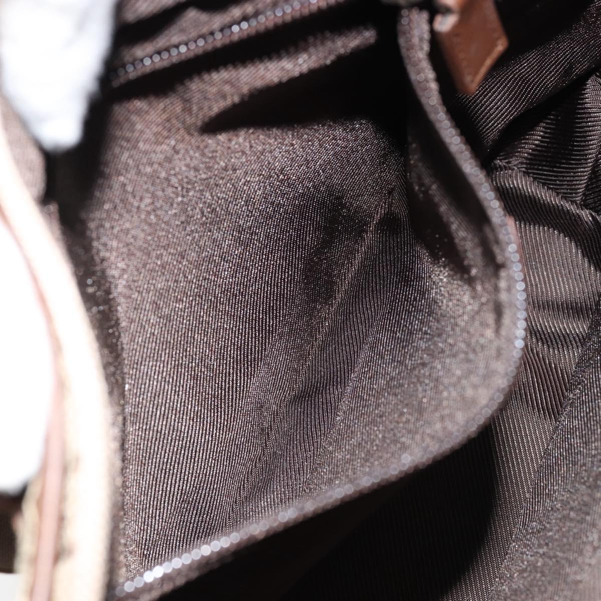 GUCCI GG Canvas Tote Bag Beige Silver 019 0402 Auth ar13814