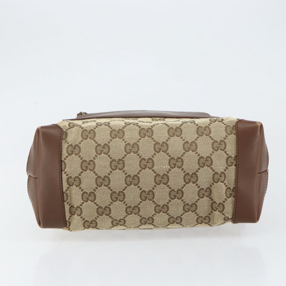 GUCCI GG Canvas Tote Bag Beige Silver 019 0402 Auth ar13814