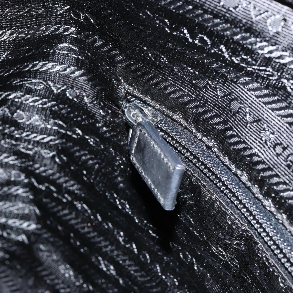 PRADA Tote Bag Nylon Navy Silver Auth ar13817