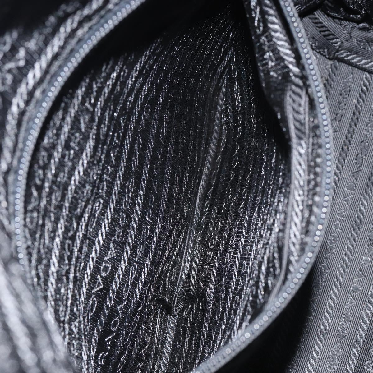 PRADA Tote Bag Nylon Navy Silver Auth ar13817