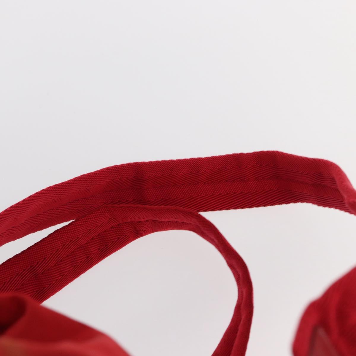 PRADA Backpack Nylon Red Silver Auth ar13819