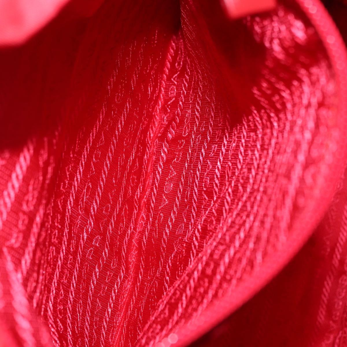 PRADA Backpack Nylon Red Silver Auth ar13819