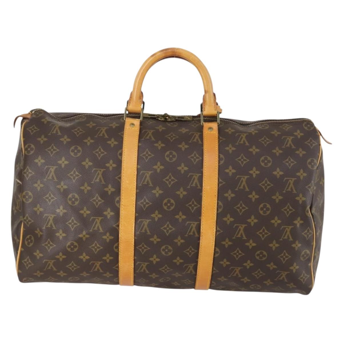 LOUIS VUITTON Monogram Keepall 50 Boston Bag M41426 LV Auth ar13833