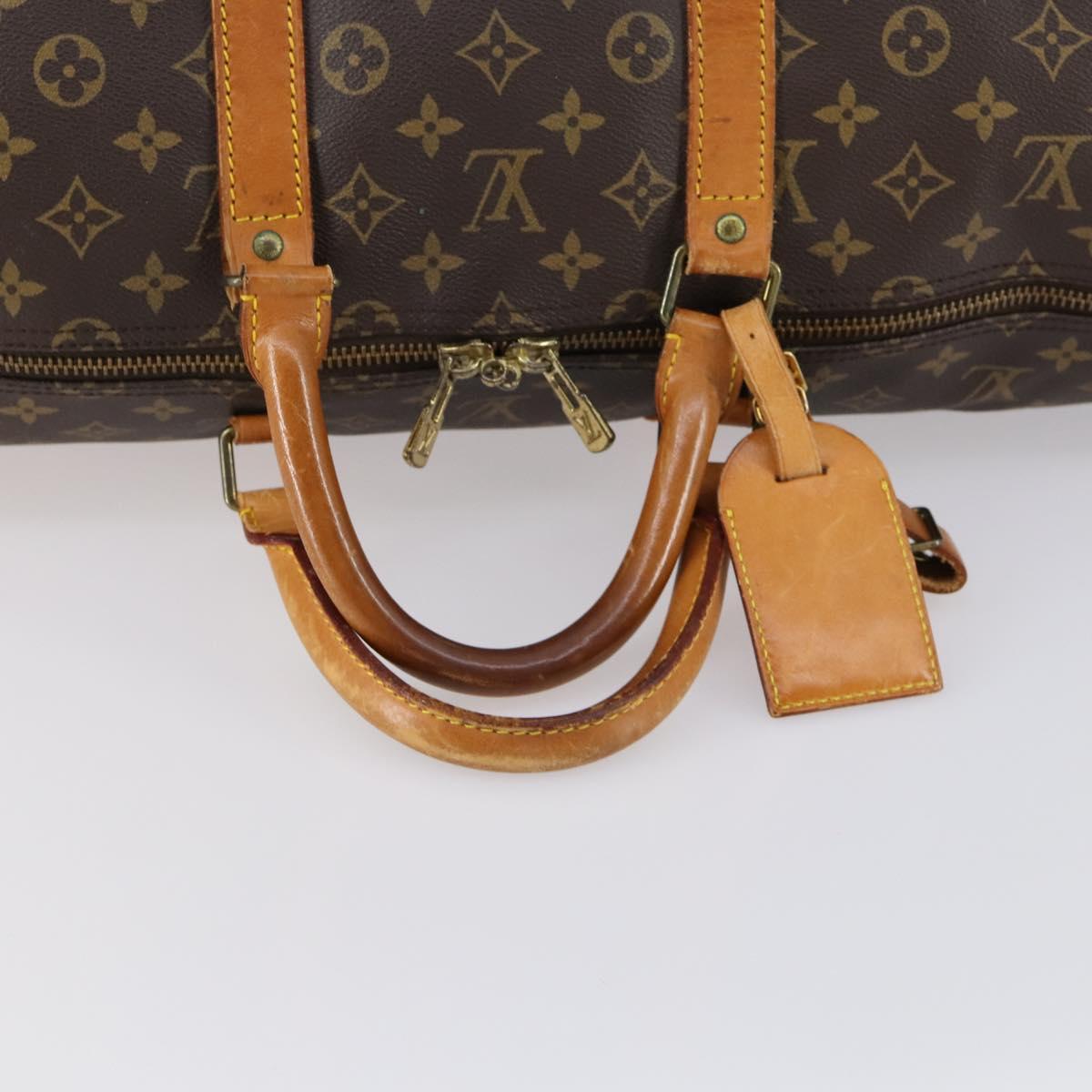 LOUIS VUITTON Monogram Keepall 55 Boston Bag M41424 LV Auth ar13834