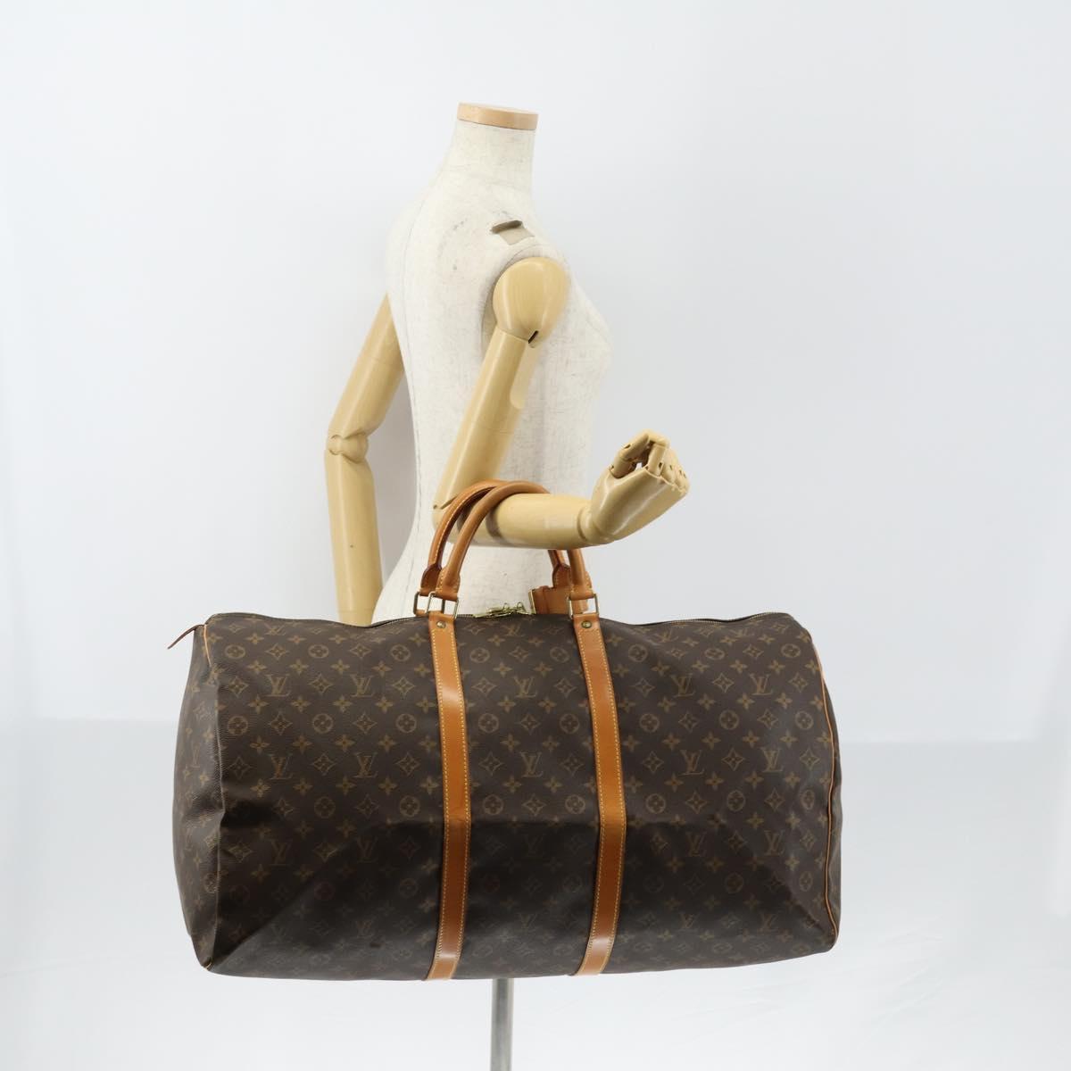 LOUIS VUITTON Monogram Keepall 60 Boston Bag M41422 LV Auth ar13835