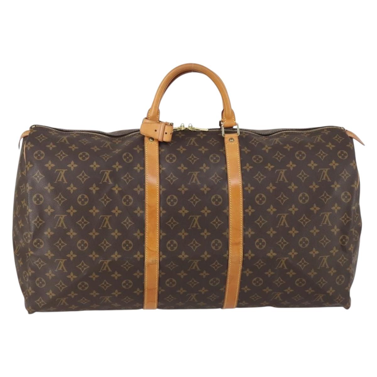 LOUIS VUITTON Monogram Keepall 60 Boston Bag M41422 LV Auth ar13835