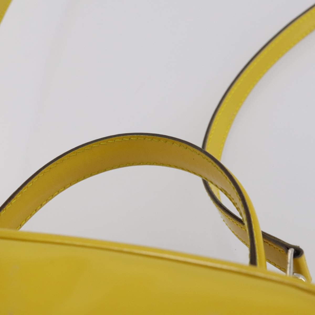 GUCCI Bamboo Hand Bag Enamel 2way Yellow Gold 000 270 0323 Auth ar13838