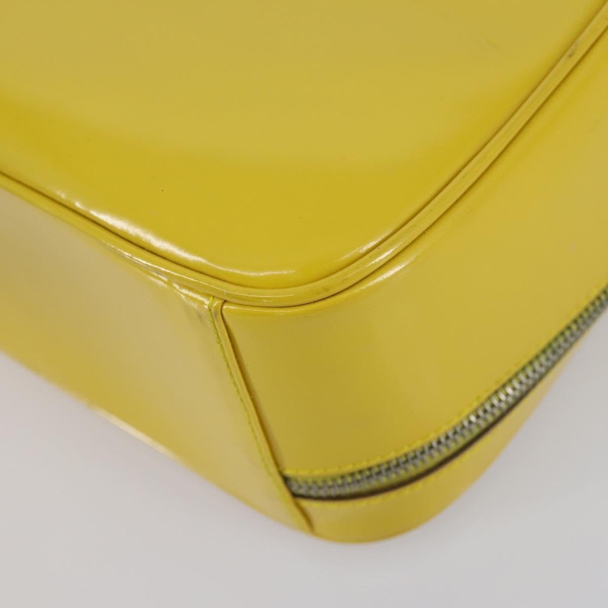 GUCCI Bamboo Hand Bag Enamel 2way Yellow Gold 000 270 0323 Auth ar13838