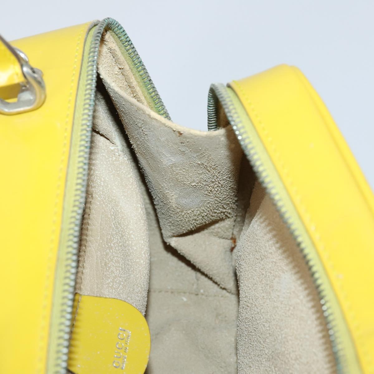 GUCCI Bamboo Hand Bag Enamel 2way Yellow Gold 000 270 0323 Auth ar13838