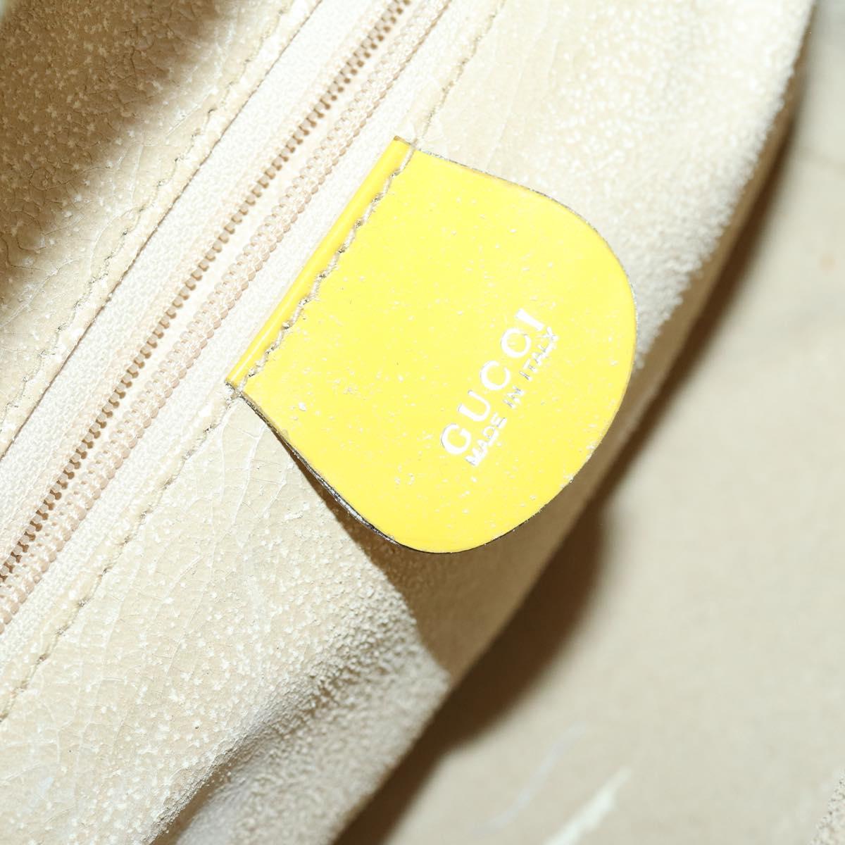 GUCCI Bamboo Hand Bag Enamel 2way Yellow Gold 000 270 0323 Auth ar13838