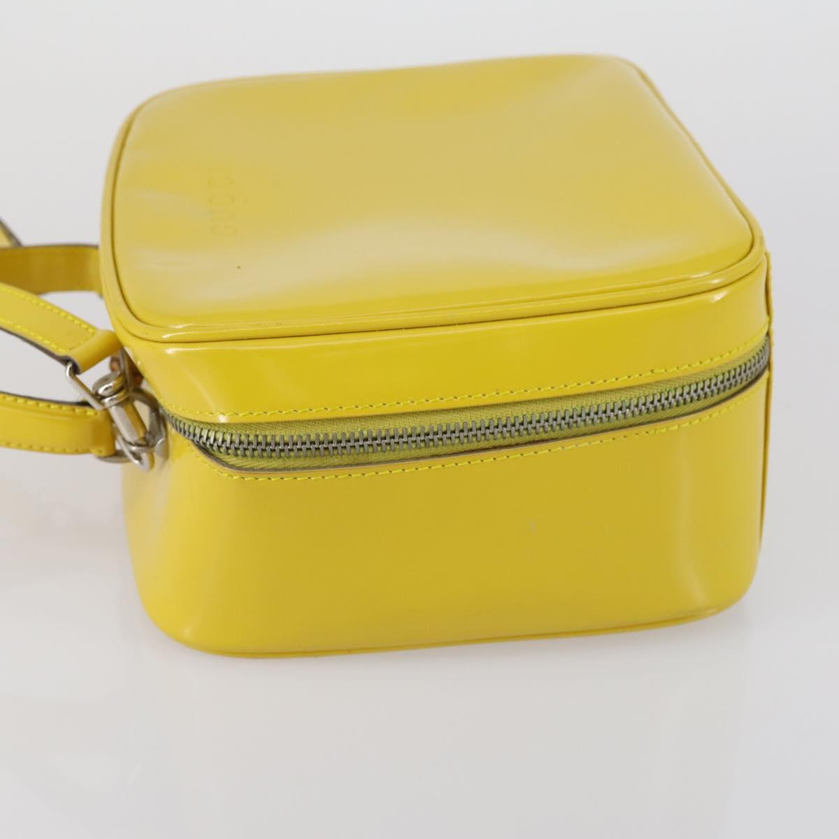 GUCCI Bamboo Hand Bag Enamel 2way Yellow Gold 000 270 0323 Auth ar13838