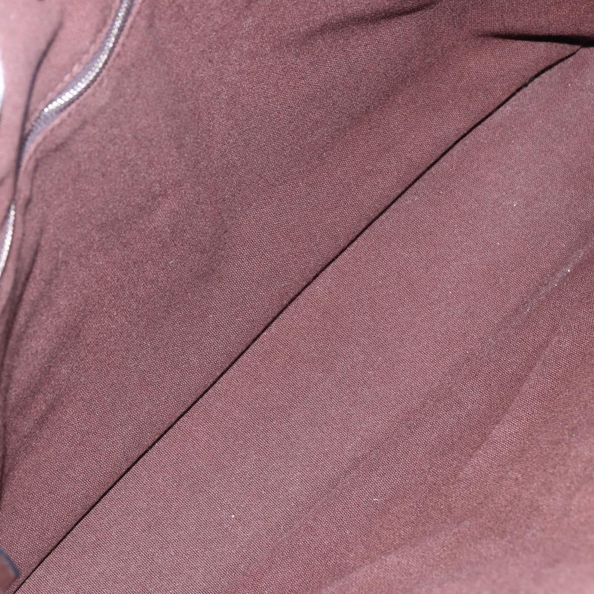 HERMES Trocha Horizontal Zonal MM Tote Bag Canvas Brown Silver Auth ar13839