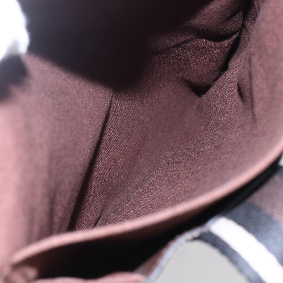 HERMES Trocha Horizontal Zonal MM Tote Bag Canvas Brown Silver Auth ar13839