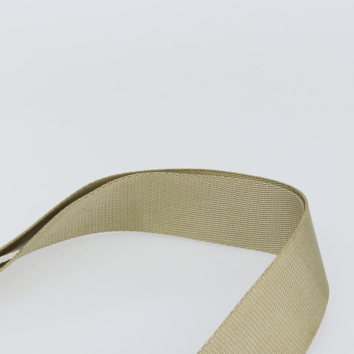 PRADA Shoulder Bag Nylon Ivory Silver Auth ar13843