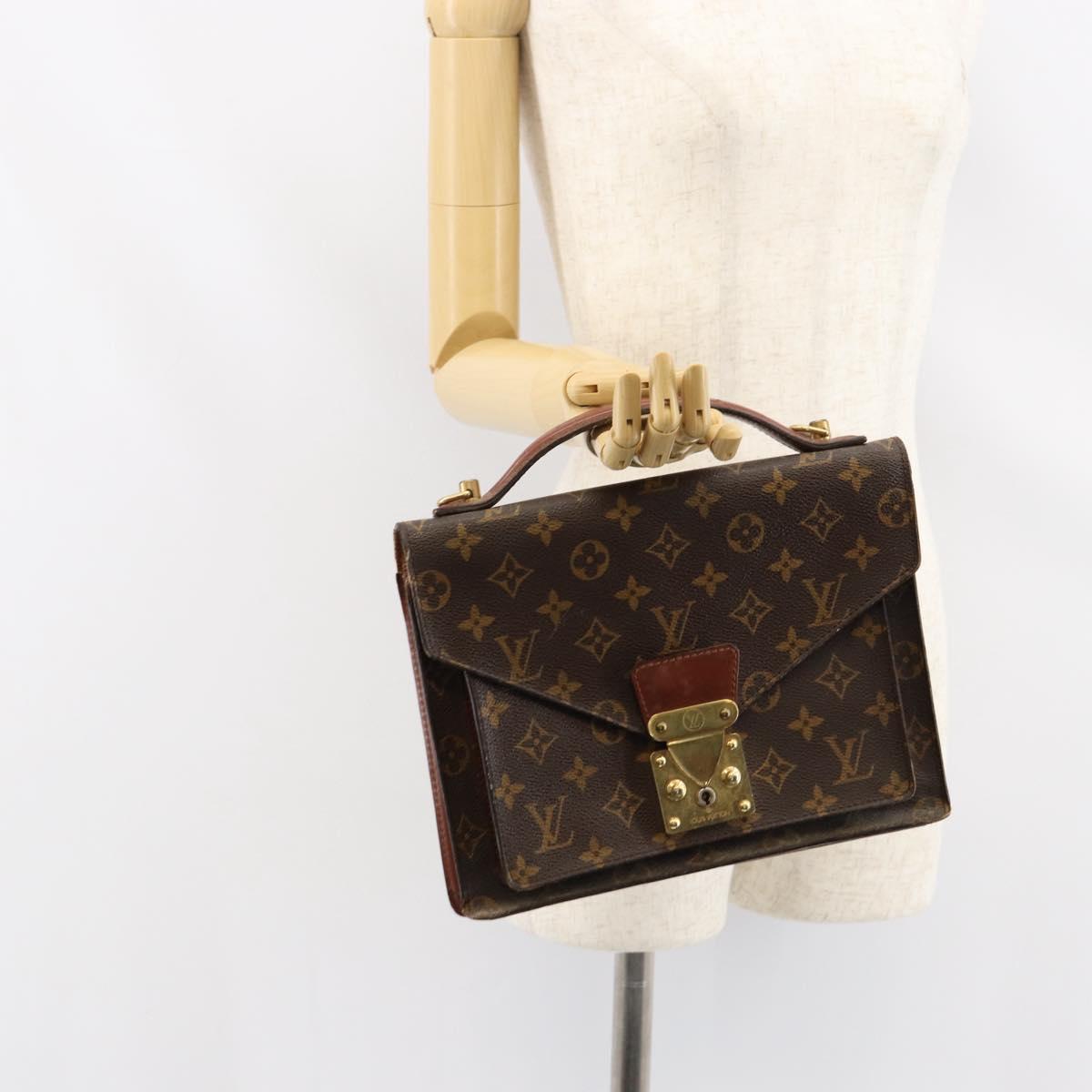 LOUIS VUITTON Monogram Monceau 28 Hand Bag M51185 LV Auth ar13847
