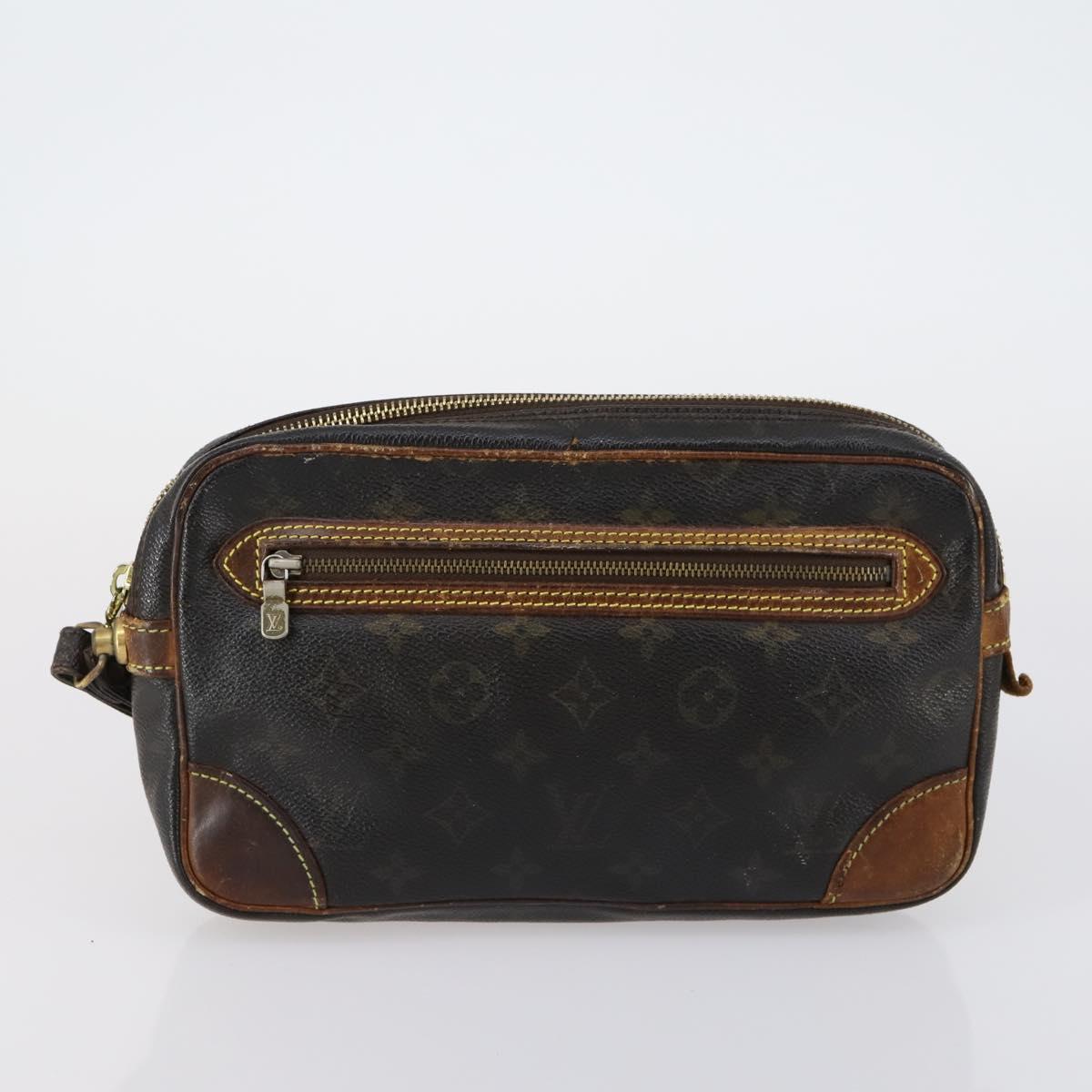LOUIS VUITTON Monogram Clutch Bag 2 Set LV Auth ar13852