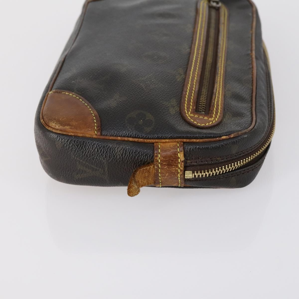 LOUIS VUITTON Monogram Clutch Bag 2 Set LV Auth ar13852