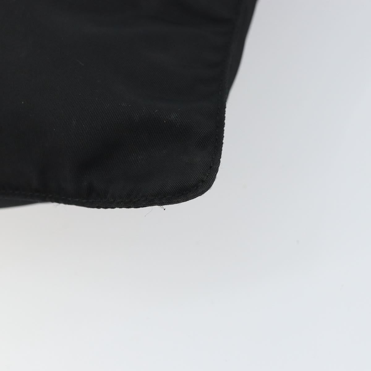 PRADA Shoulder Bag Nylon Silver Black Auth ar13855