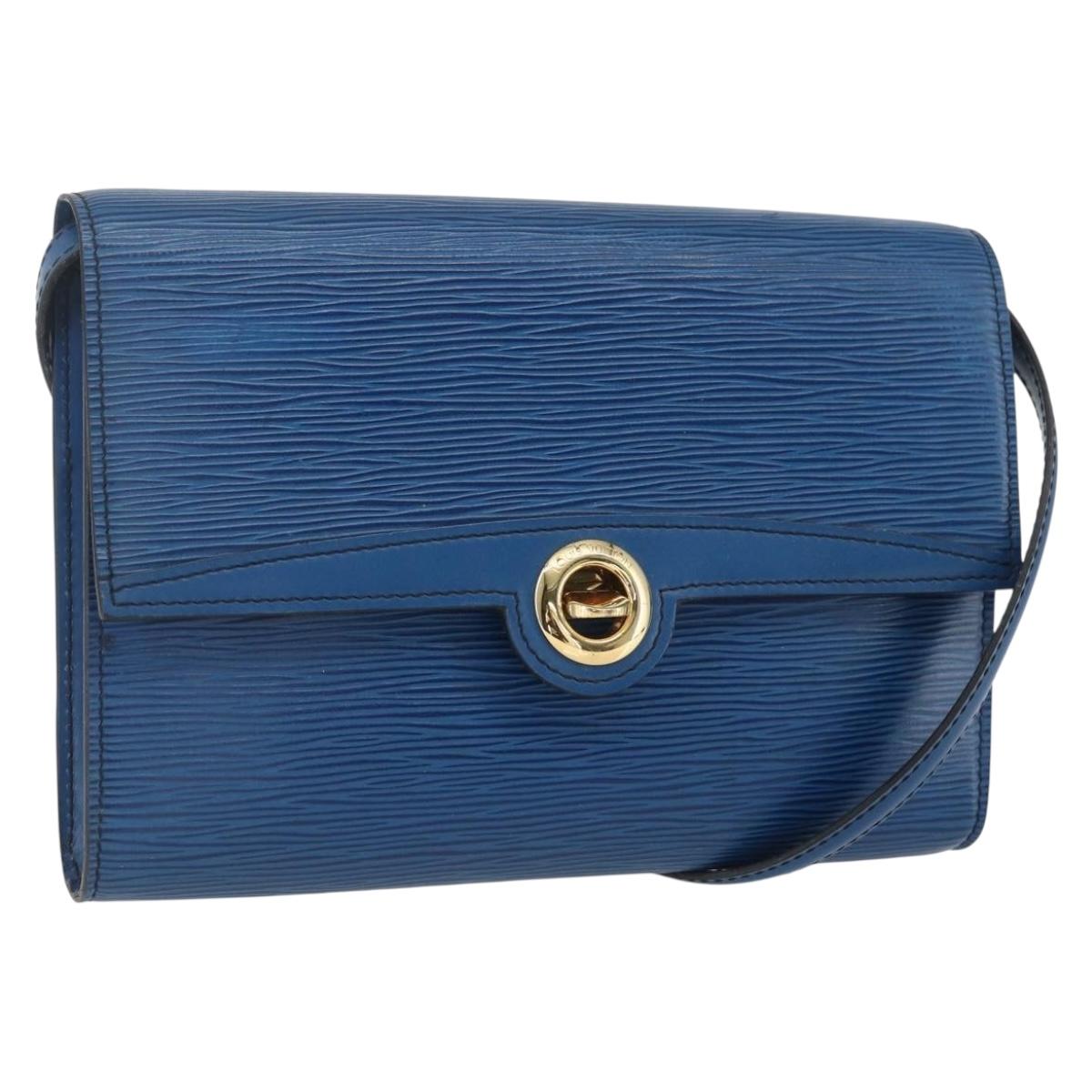 LOUIS VUITTON Epi Pochette Arche Shoulder Bag Blue M52575 LV Auth ar13863