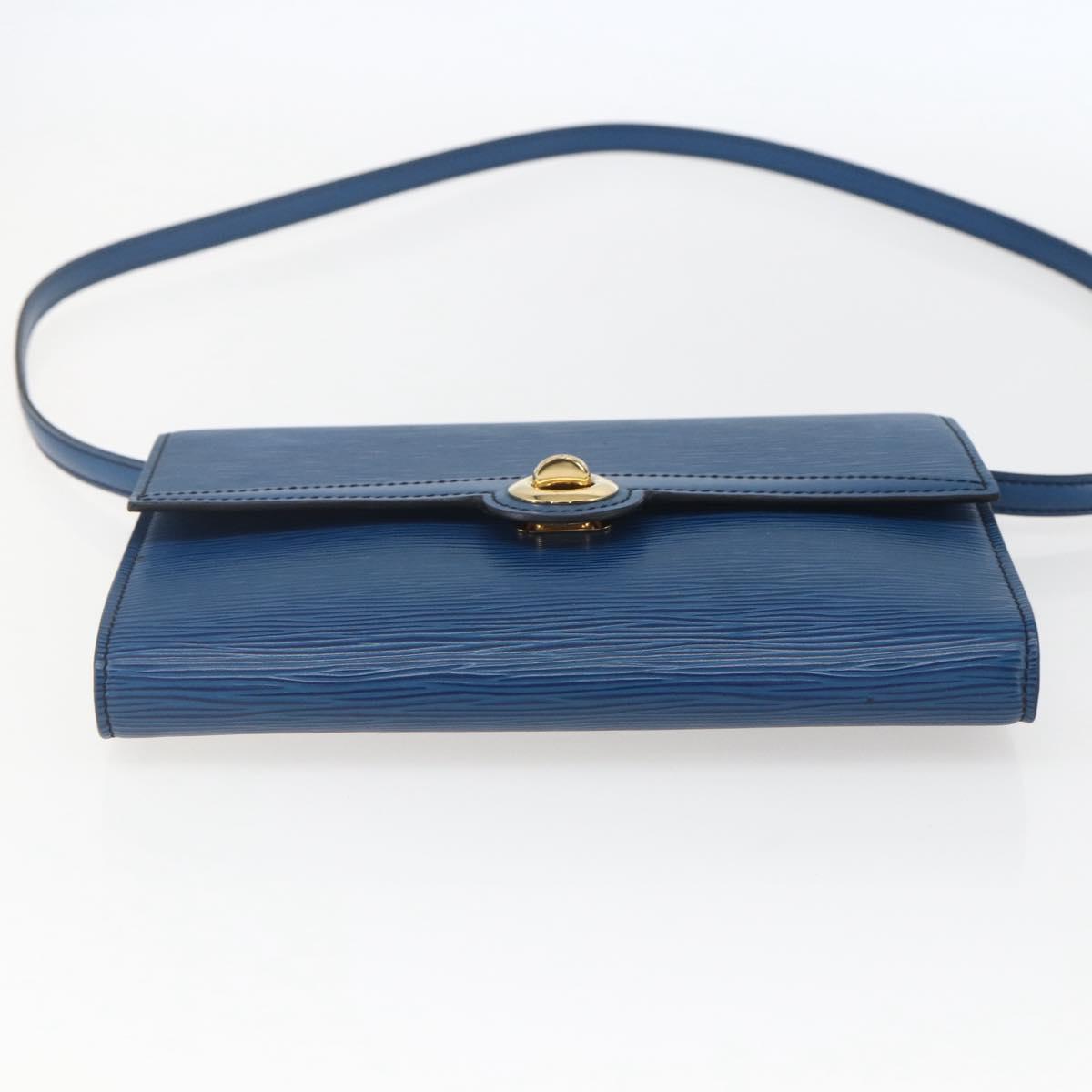 LOUIS VUITTON Epi Pochette Arche Shoulder Bag Blue M52575 LV Auth ar13863