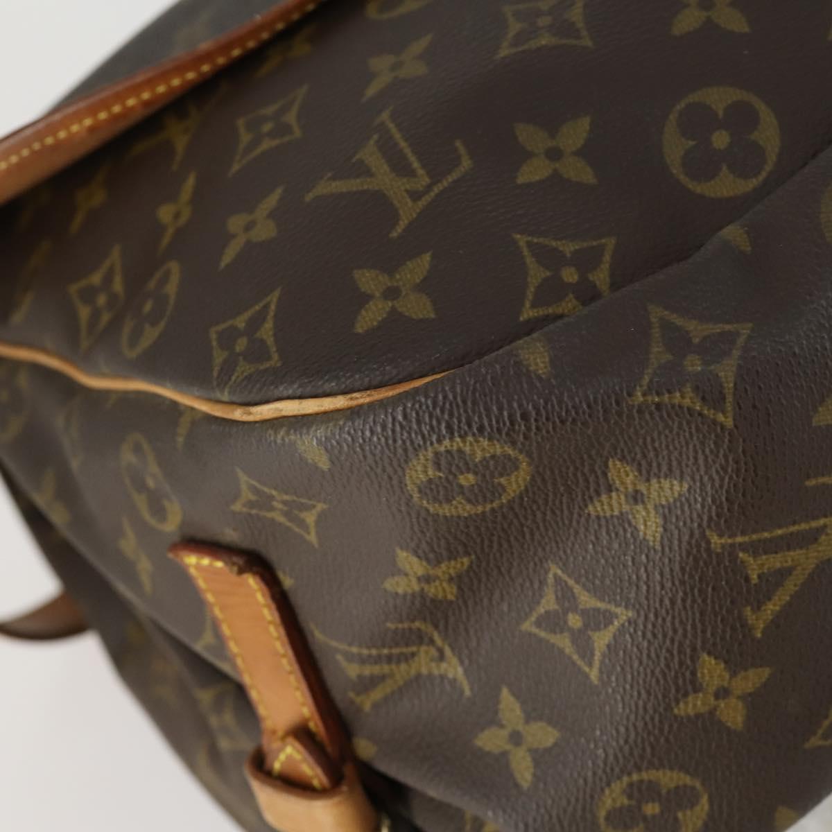 LOUIS VUITTON Monogram Saumur 35 Shoulder Bag M42254 LV Auth ar13864