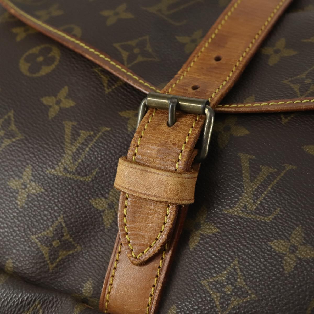 LOUIS VUITTON Monogram Saumur 35 Shoulder Bag M42254 LV Auth ar13864