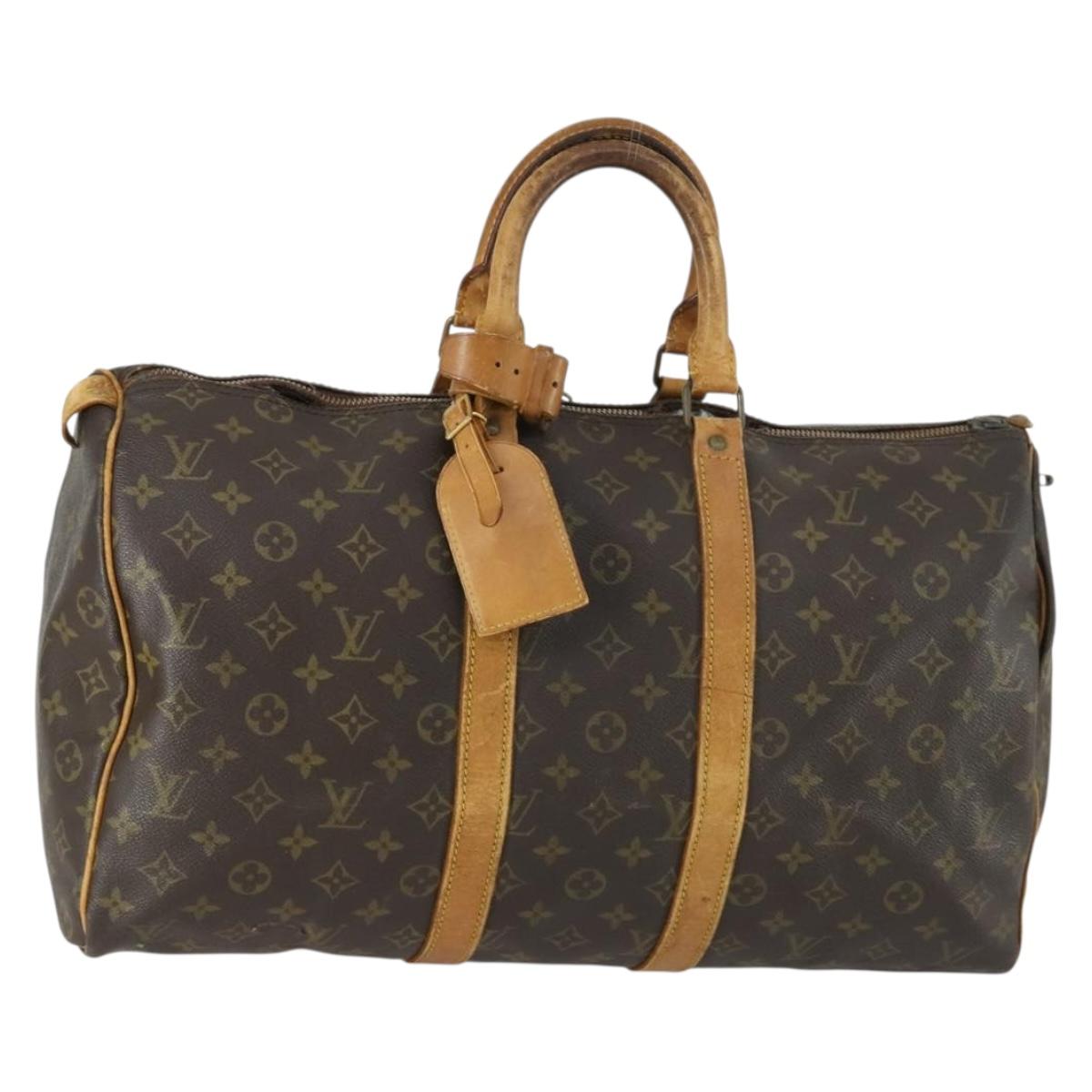 LOUIS VUITTON Monogram Keepall 45 Boston Bag M41428 LV Auth ar13878