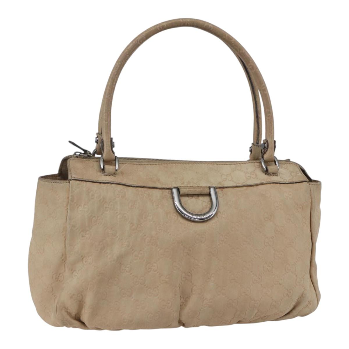 GUCCI GG Canvas Abbey Tote Bag Outlet Beige Silver 327787 Auth ar13885