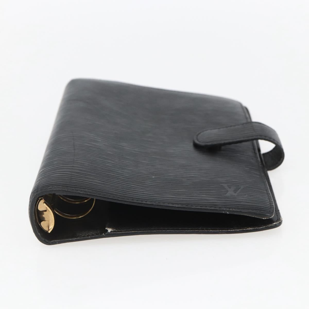 LOUIS VUITTON Epi Agenda MM Day Planner Cover Black R20042 LV Auth ar13887