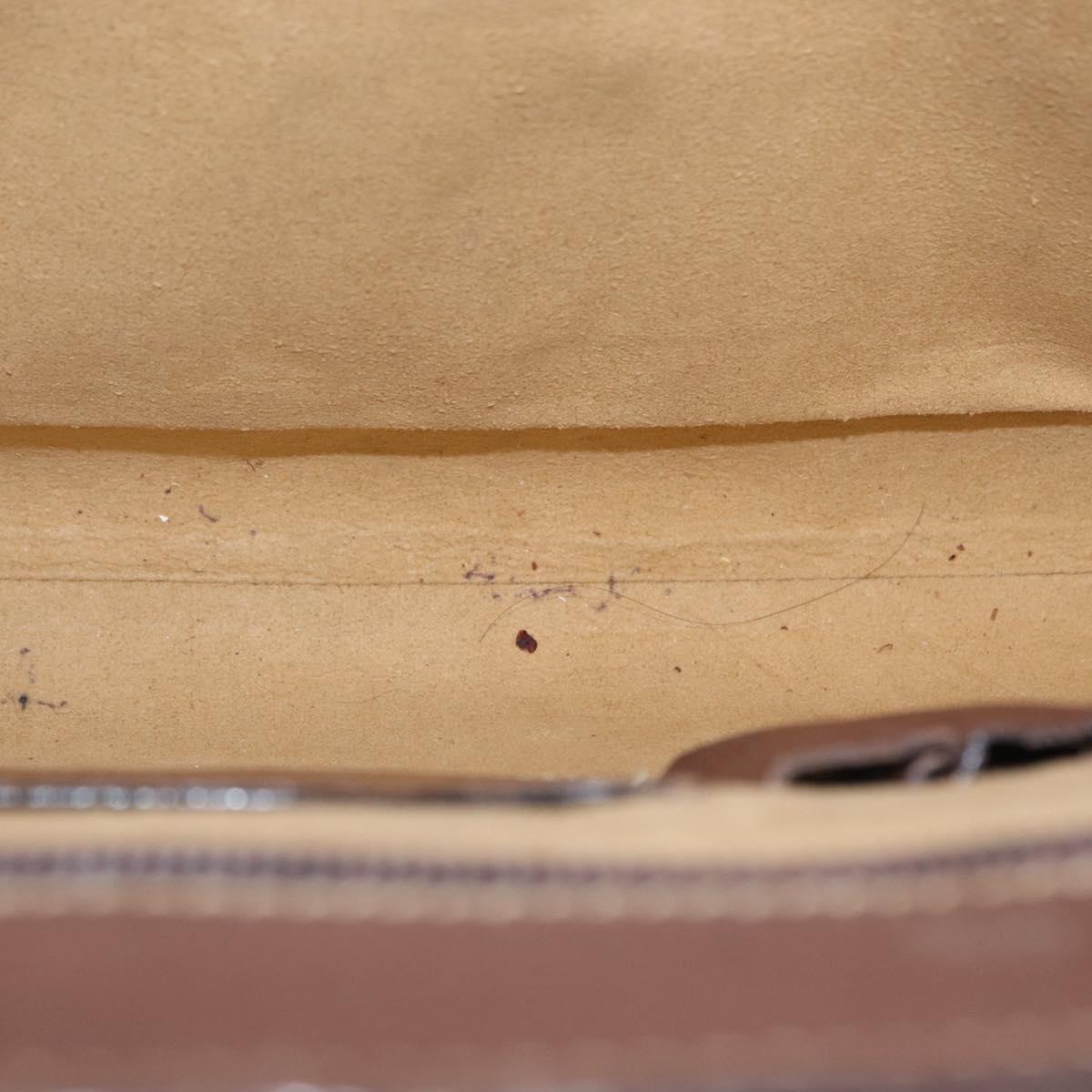 GUCCI Bamboo Business Bag Leather 2way Brown 015 1521 3675 Auth ar13889