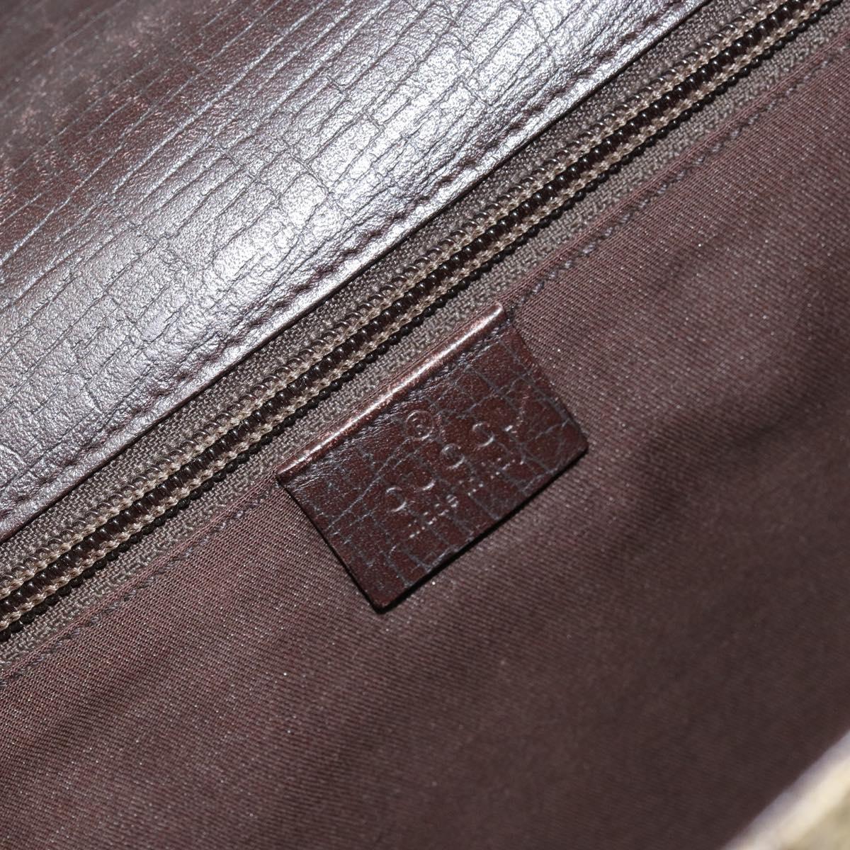 GUCCI GG Supreme Business Bag PVC Beige 34044 Auth ar13890