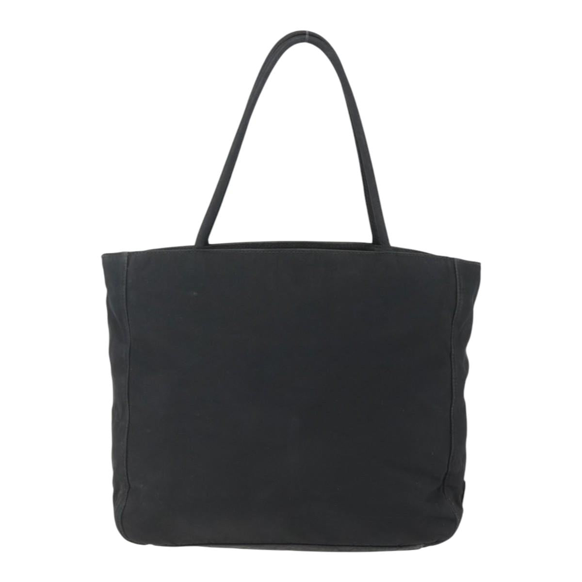PRADA Hand Bag Nylon Black Silver Auth ar13894