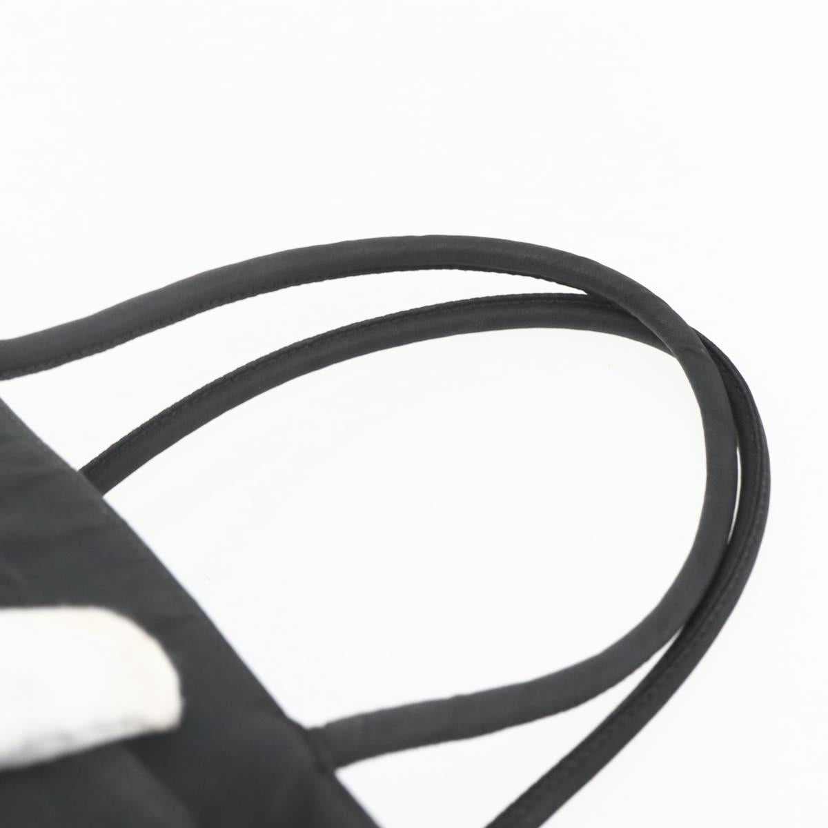PRADA Hand Bag Nylon Black Silver Auth ar13894