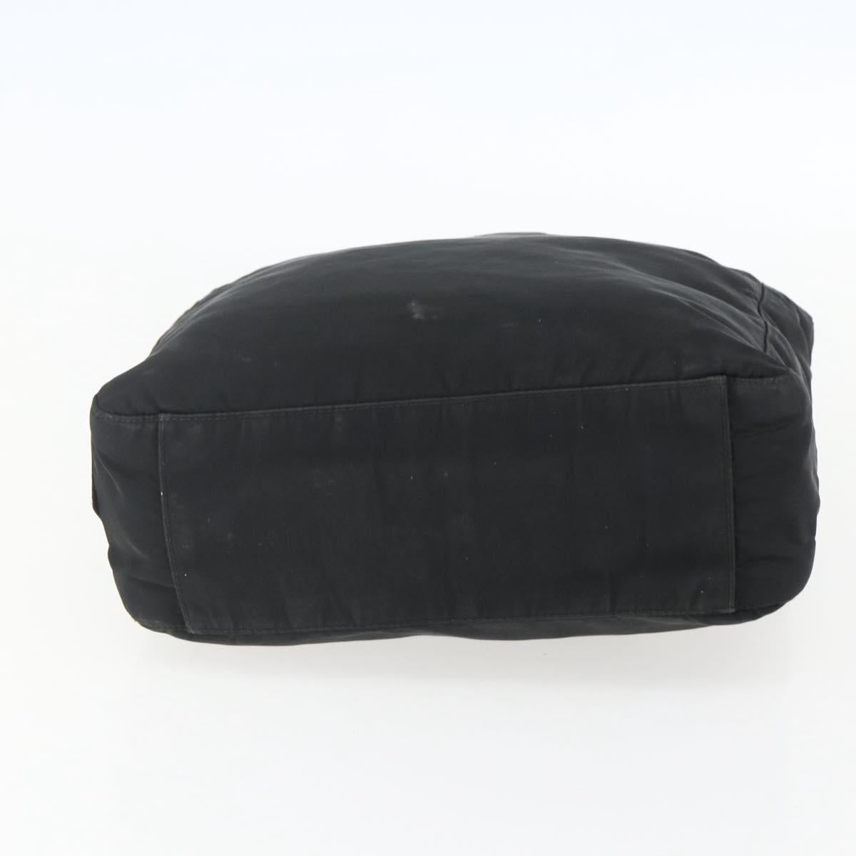 PRADA Hand Bag Nylon Black Silver Auth ar13894