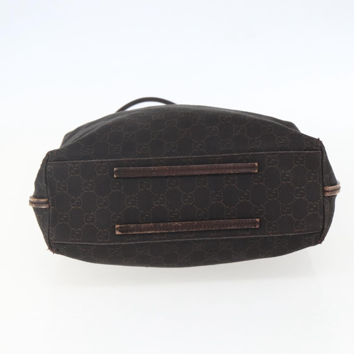 GUCCI GG Canvas Shoulder Bag Dark Brown 101341 Auth ar13900