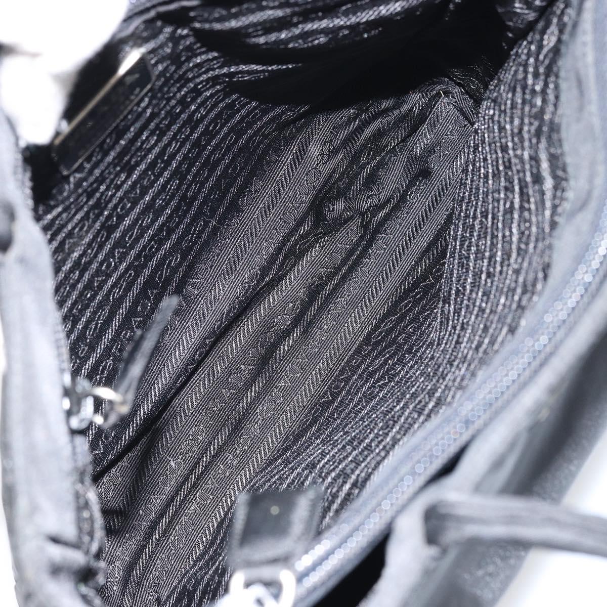 PRADA Hand Bag Nylon Black Auth ar13903