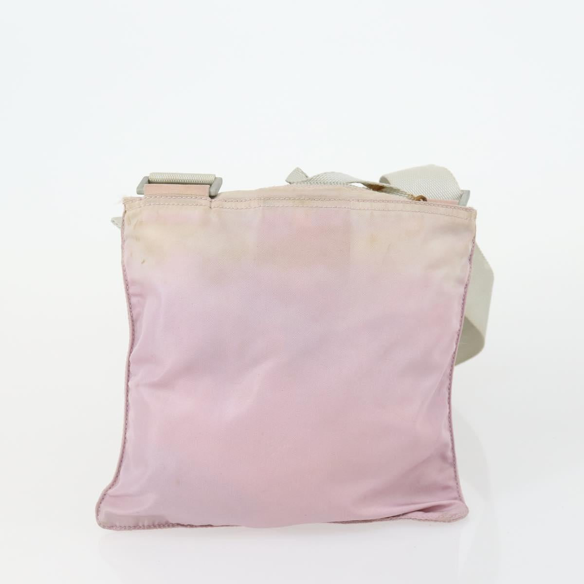 PRADA Shoulder Bag Nylon 3 Set Beige Pink Auth ar13913