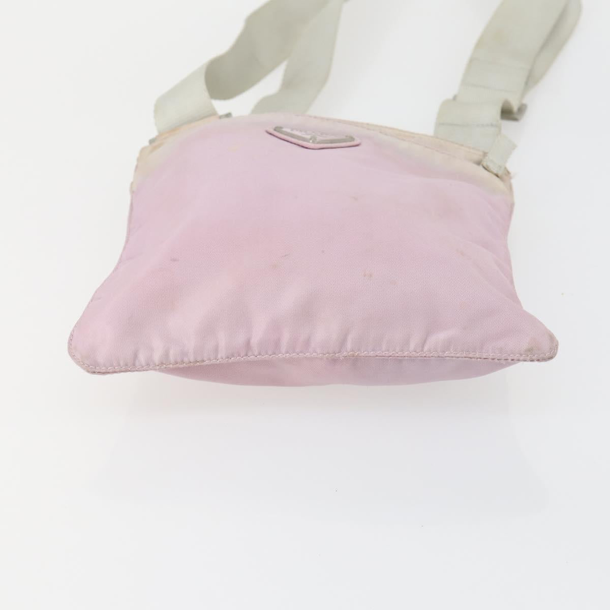 PRADA Shoulder Bag Nylon 3 Set Beige Pink Auth ar13913