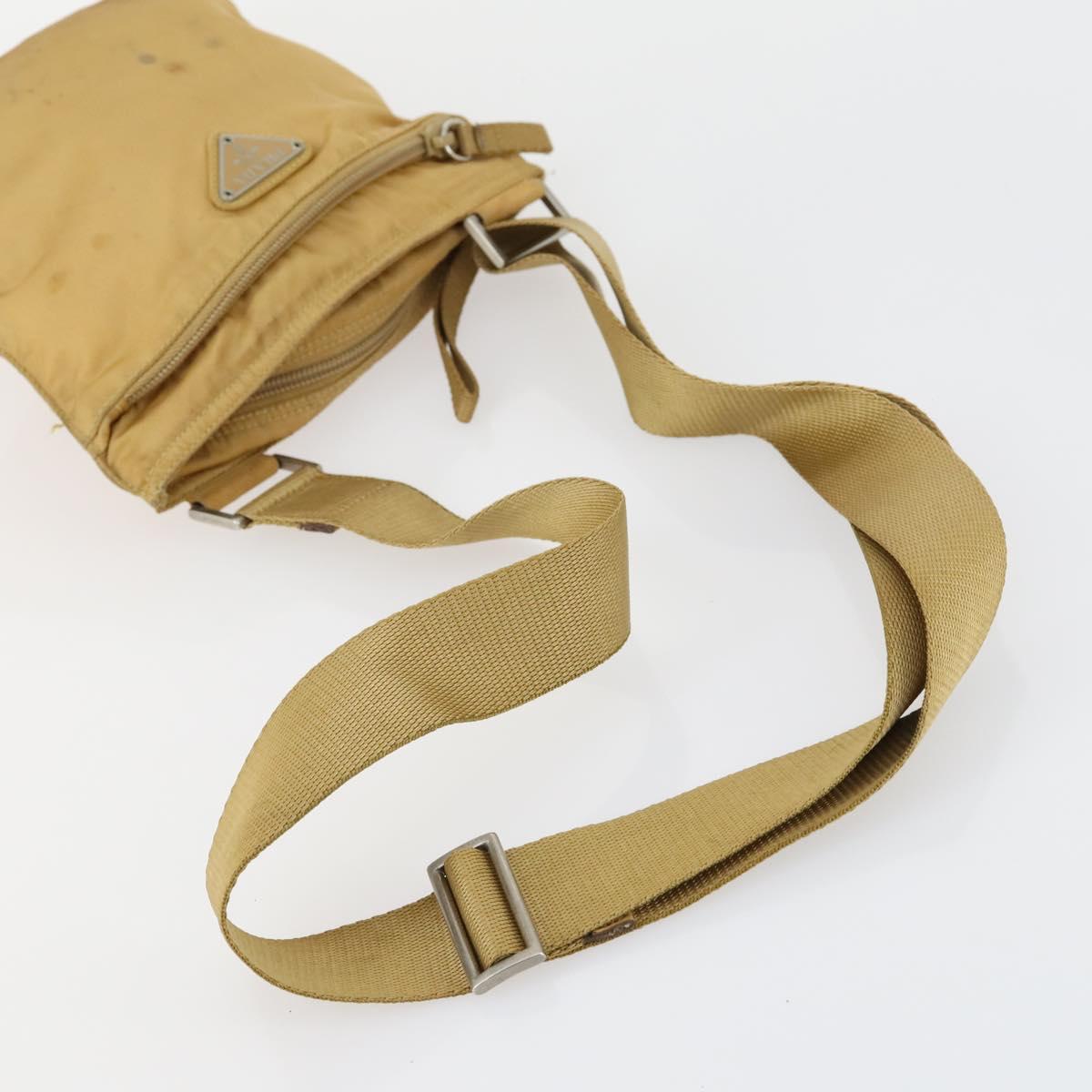 PRADA Shoulder Bag Nylon 3 Set Beige Pink Auth ar13913