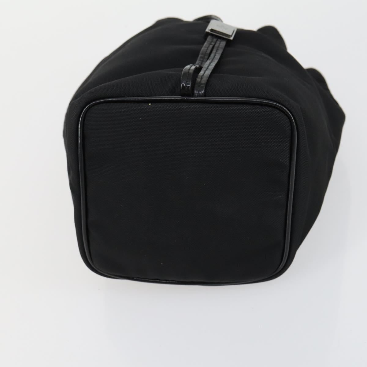GUCCI Pouch Hand Bag Nylon Enamel 3 Set Black Brown Auth ar13915