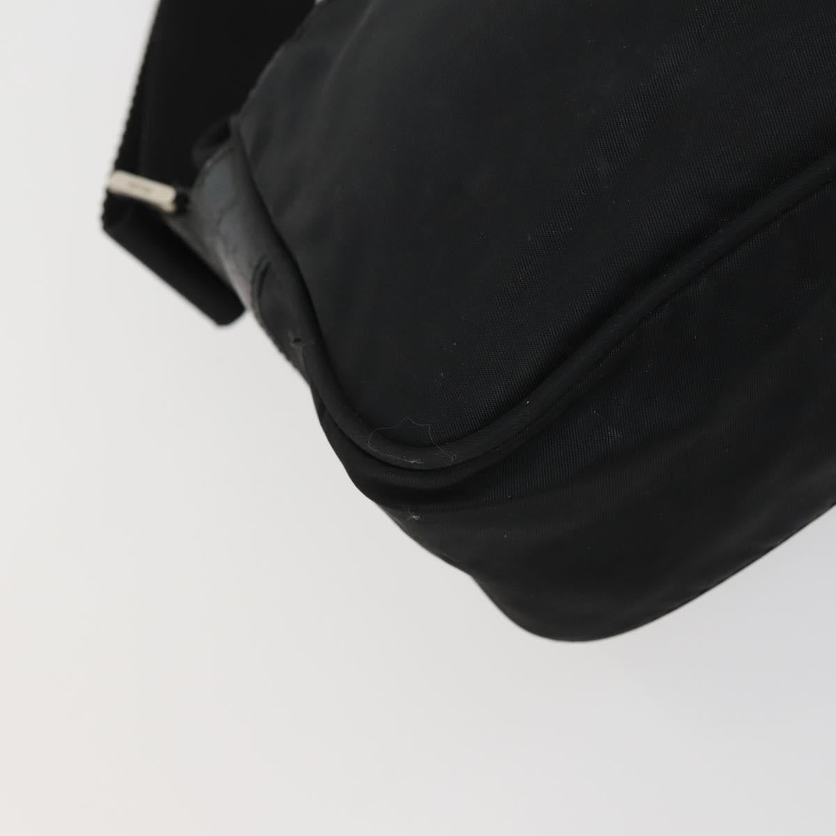 PRADA Shoulder Bag Nylon Enamel 2 Set Black Auth ar13916