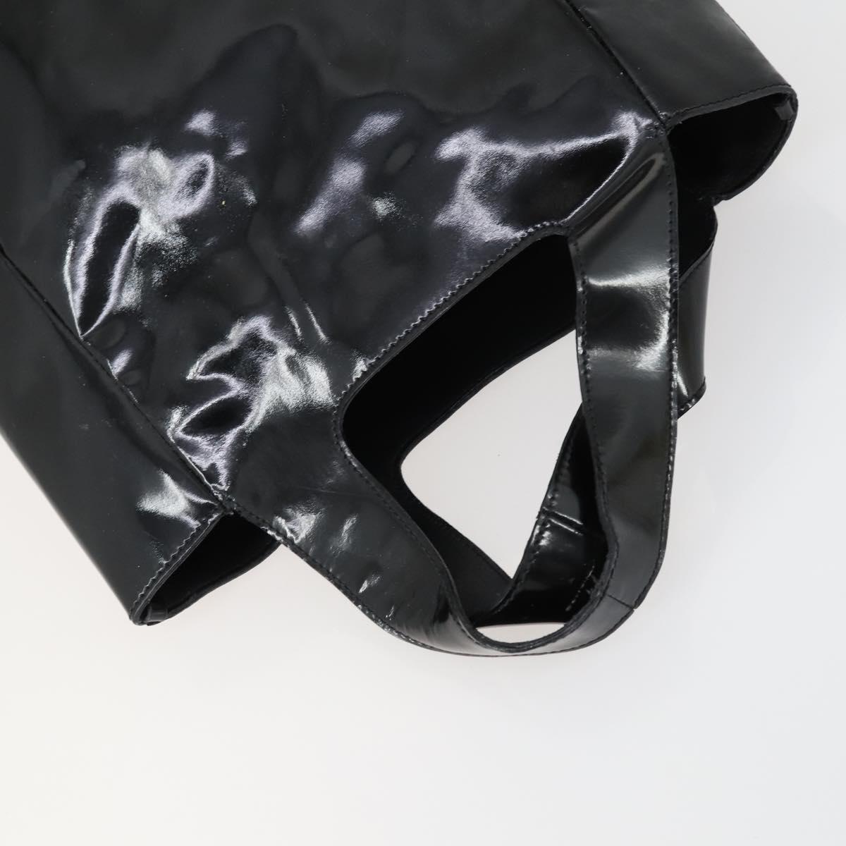 PRADA Shoulder Bag Nylon Enamel 2 Set Black Auth ar13916