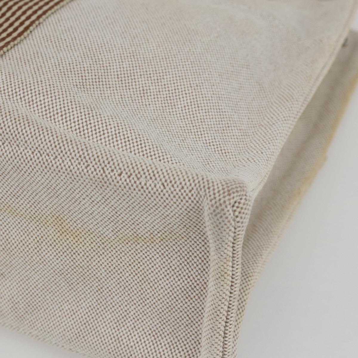 HERMES New Fourre Tout MM Hand Bag Canvas Beige Auth ar13917