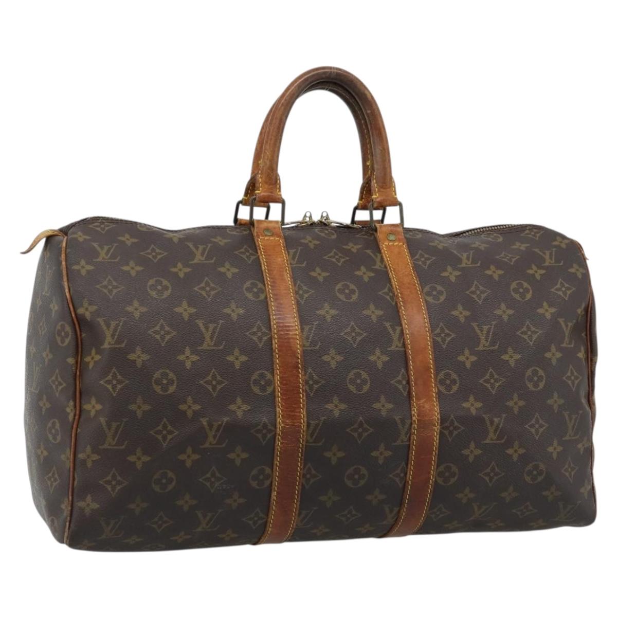 LOUIS VUITTON Monogram Keepall 45 Boston Bag M41428 LV Auth ar13921