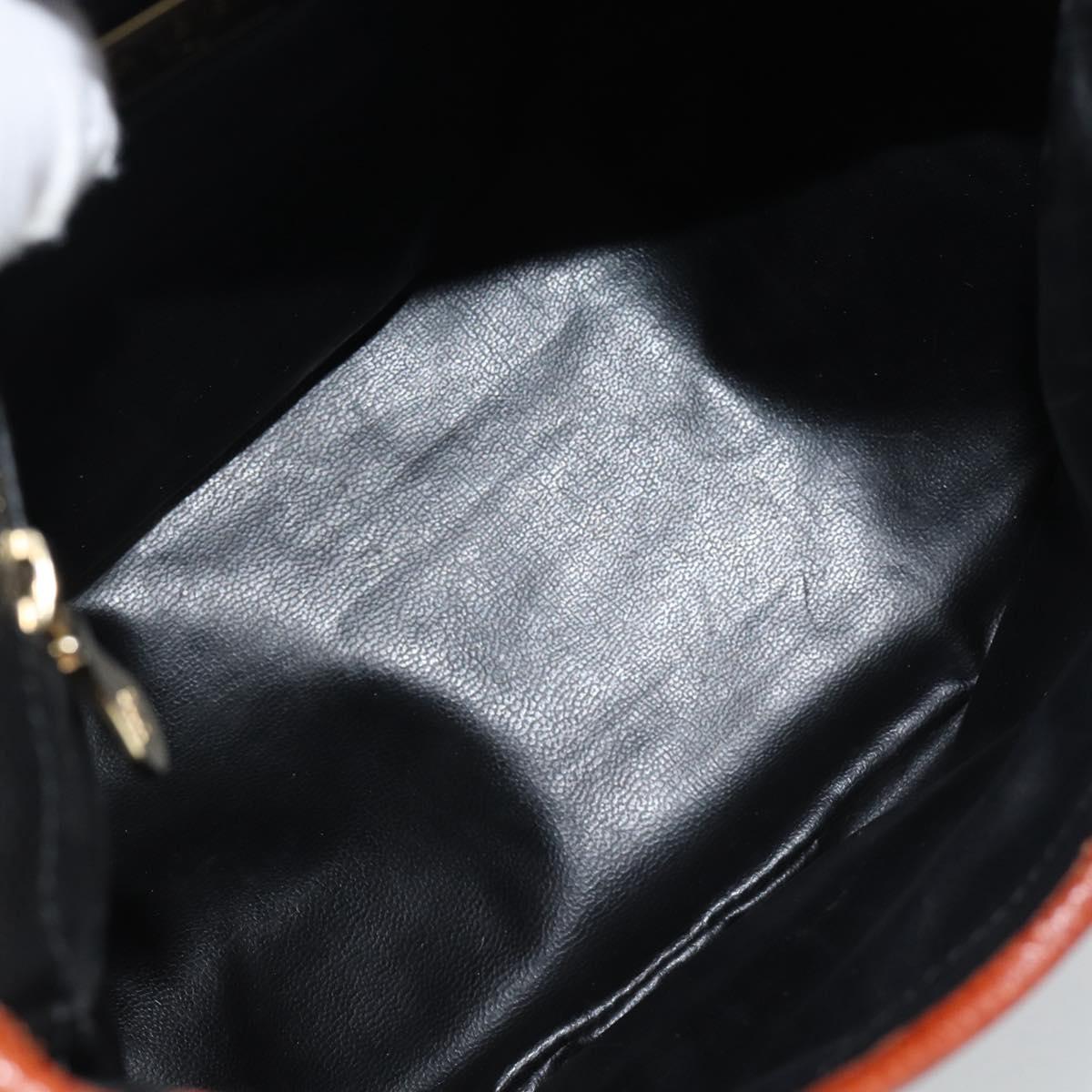 BOTTEGA VENETA Shoulder Bag Leather Black Gold Auth ar13929