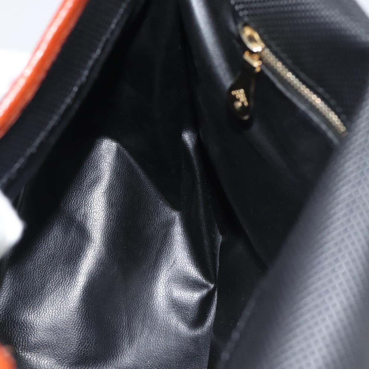 BOTTEGA VENETA Shoulder Bag Leather Black Gold Auth ar13929